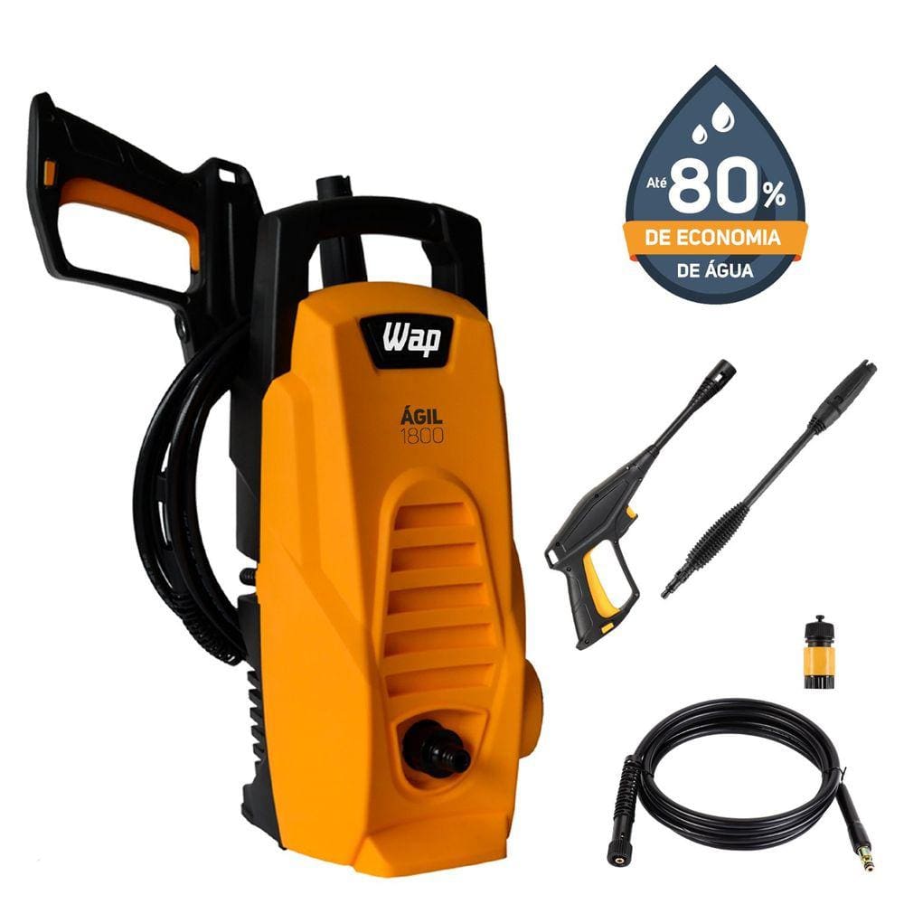Lavadora de Alta Pressão WAP Ágil 1800 1400W Economiza Água e com Trava de Segurança 220V 220V