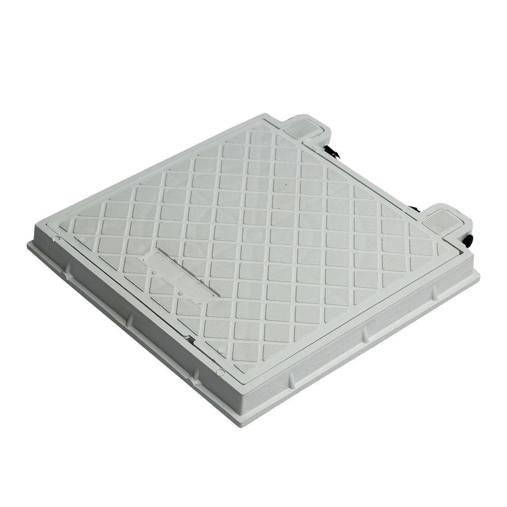 Tampa Pvc Esgoto Caixa de Gordura 30x30cm Branca Articulada
