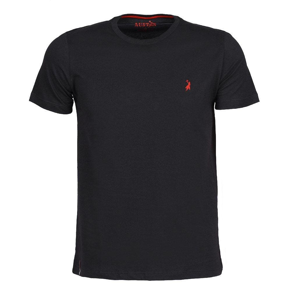 Camiseta Masculina Preta Básica Austin Western 25058