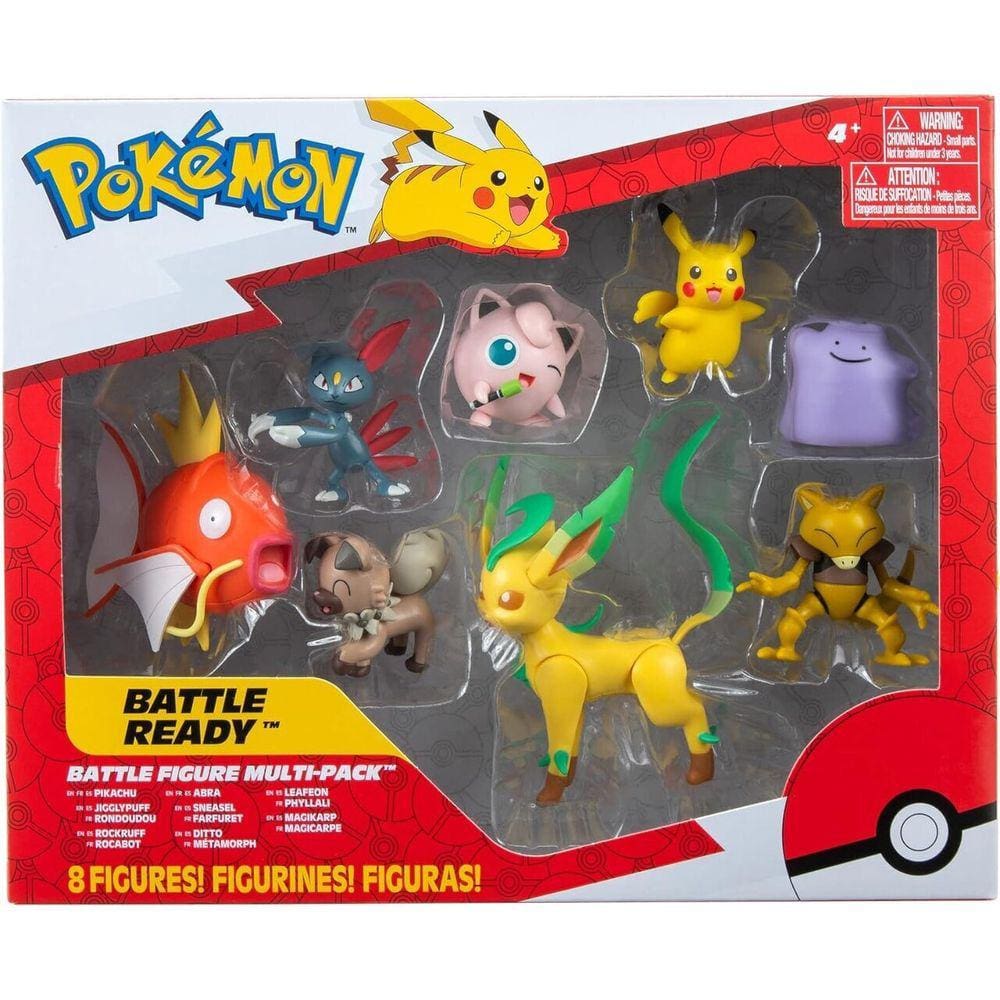 Conjunto de Figuras - Pokémon - Eevee - Flareon - Joelton - Vaporeon - Sunny