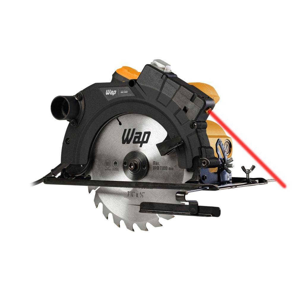 Serra Circular WAP ESC 1500 Guia Laser e Disco de Corte 1500w