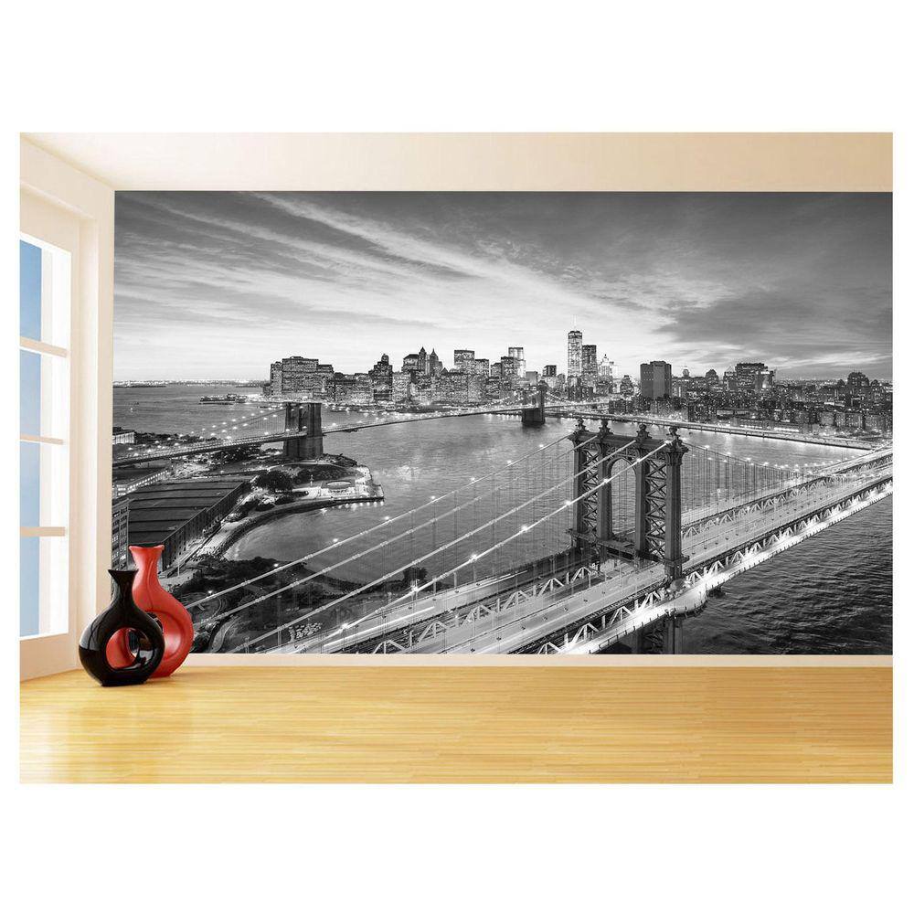 Papel De Parede Cidade Ponte Prédios New York 3,5M Ncd280