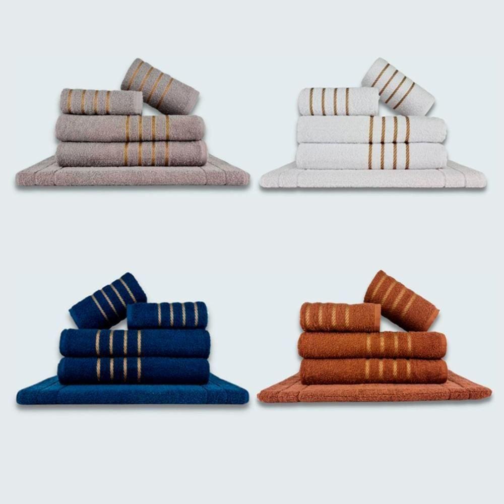 Toalhas 20 Pçs Coleção Dubai 100% Algodão Cz+br+az+mr