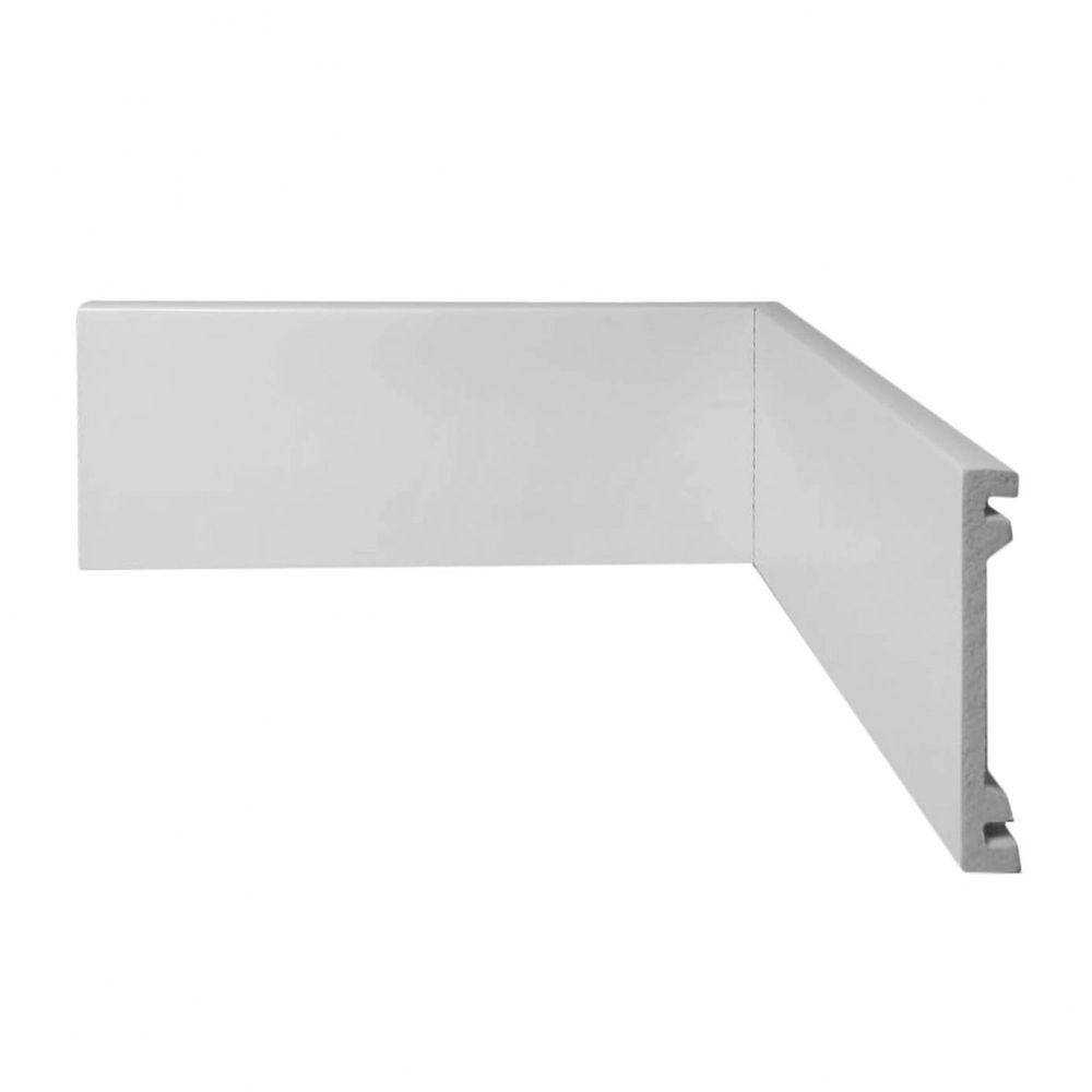 Rodapé de Poliestireno Frisado Scandian 15mmx10cmx2,25m Metro Linear - caixa com 2,25 m - Branco