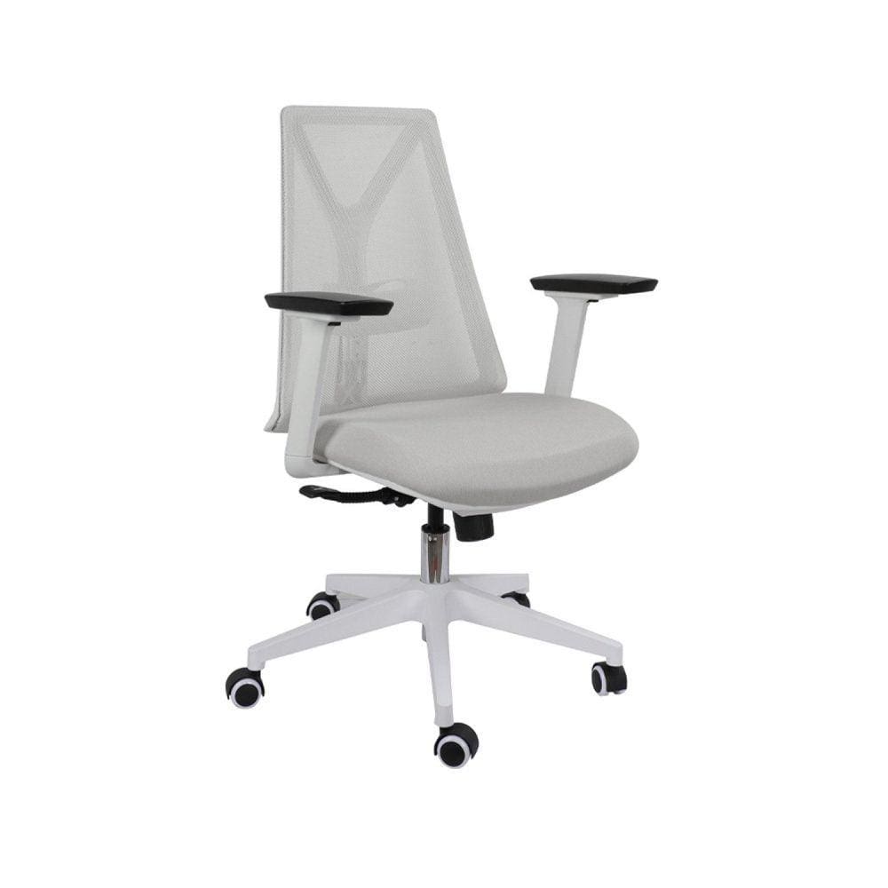 Cadeira De Escritório Olympia Branco/Cinza Claro