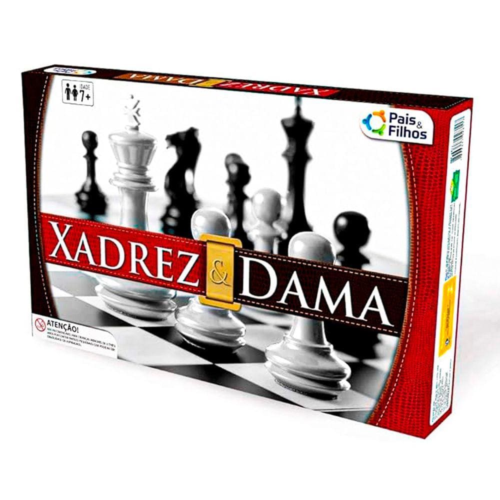 Jogo Xadrez e Damas Escolar Junges