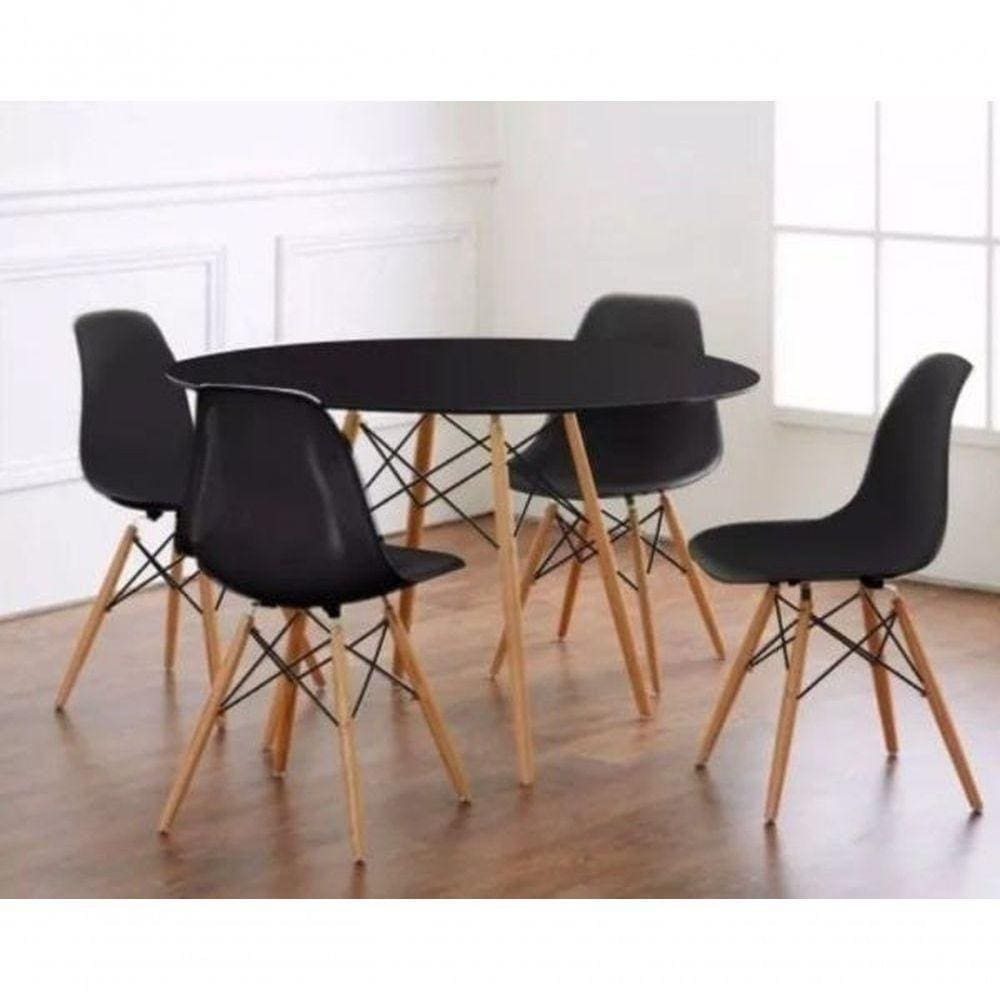 Conjunto Mesa Eiffel 90cm 4Cadeiras Dsw Prolar