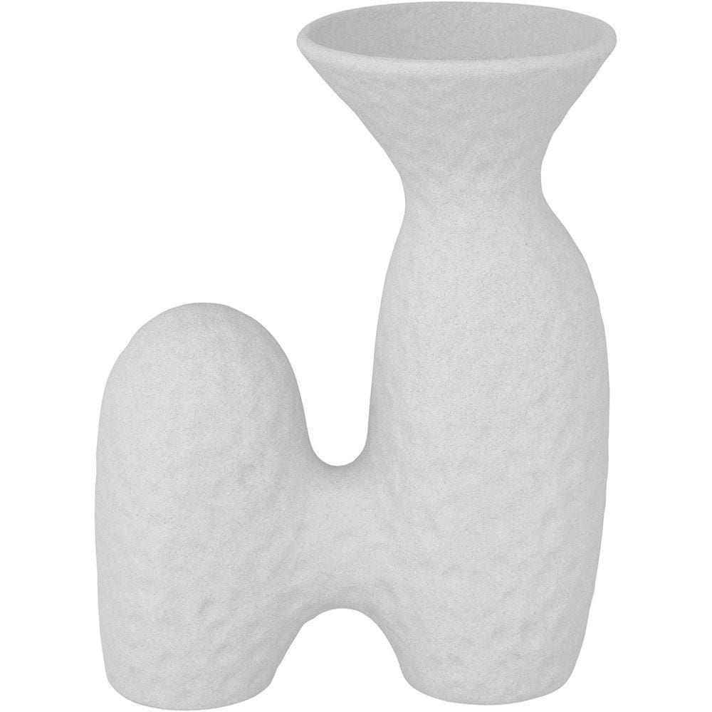Vaso 19x15x9cm Cerâmica Branco