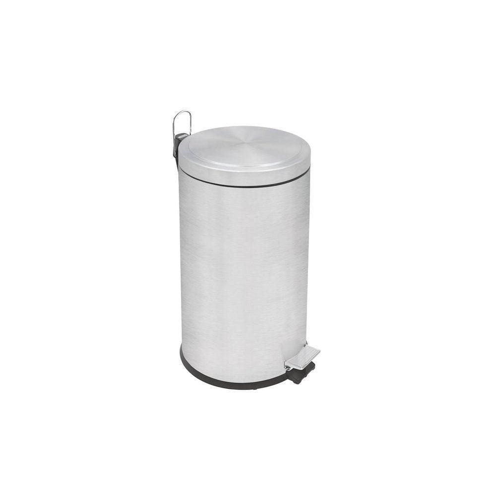 Lixeira Inox Com Pedal Plus Com Acabamento Scotch Brite E Balde Interno Removível 20 L