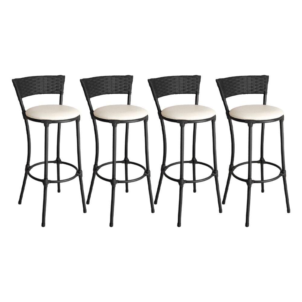 Conjunto de 4 Banquetas Alta Forts em Aço Carbono e Fibra Sintética