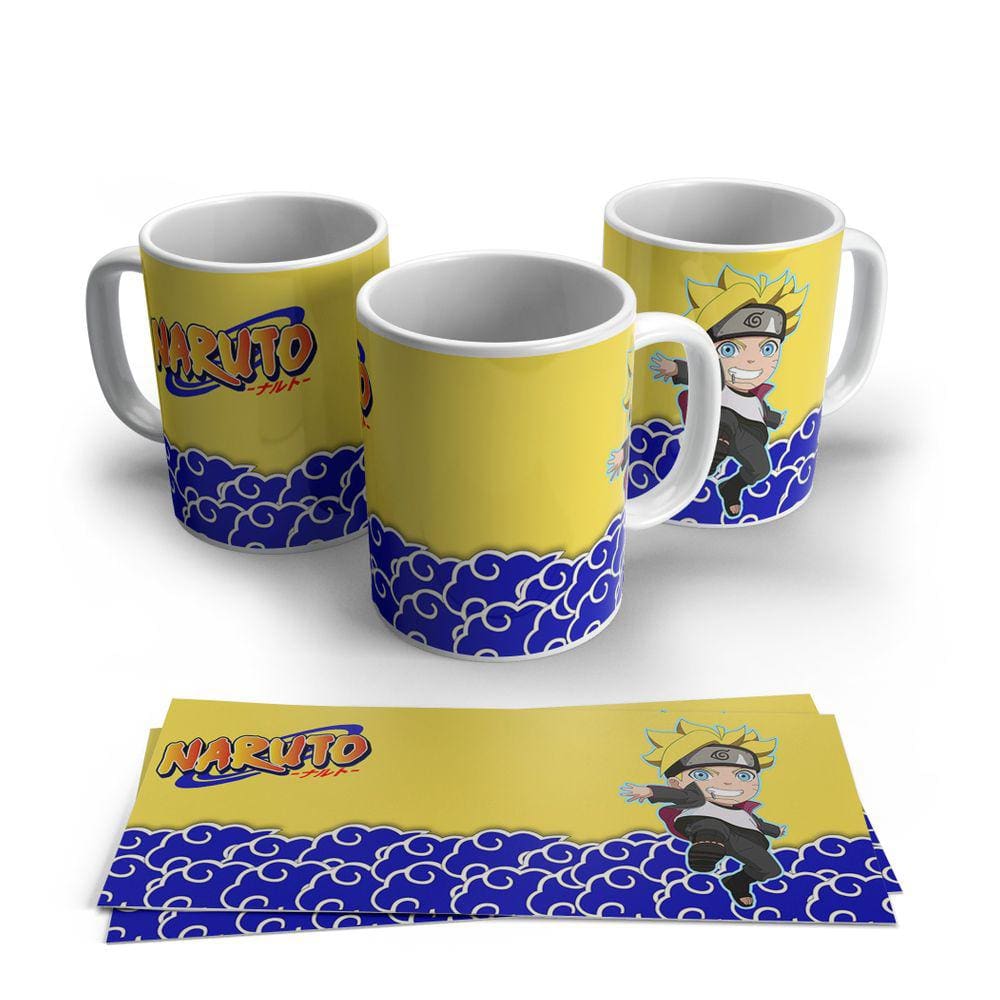 Caneca de Porcelana Naruto Boruto Personagens