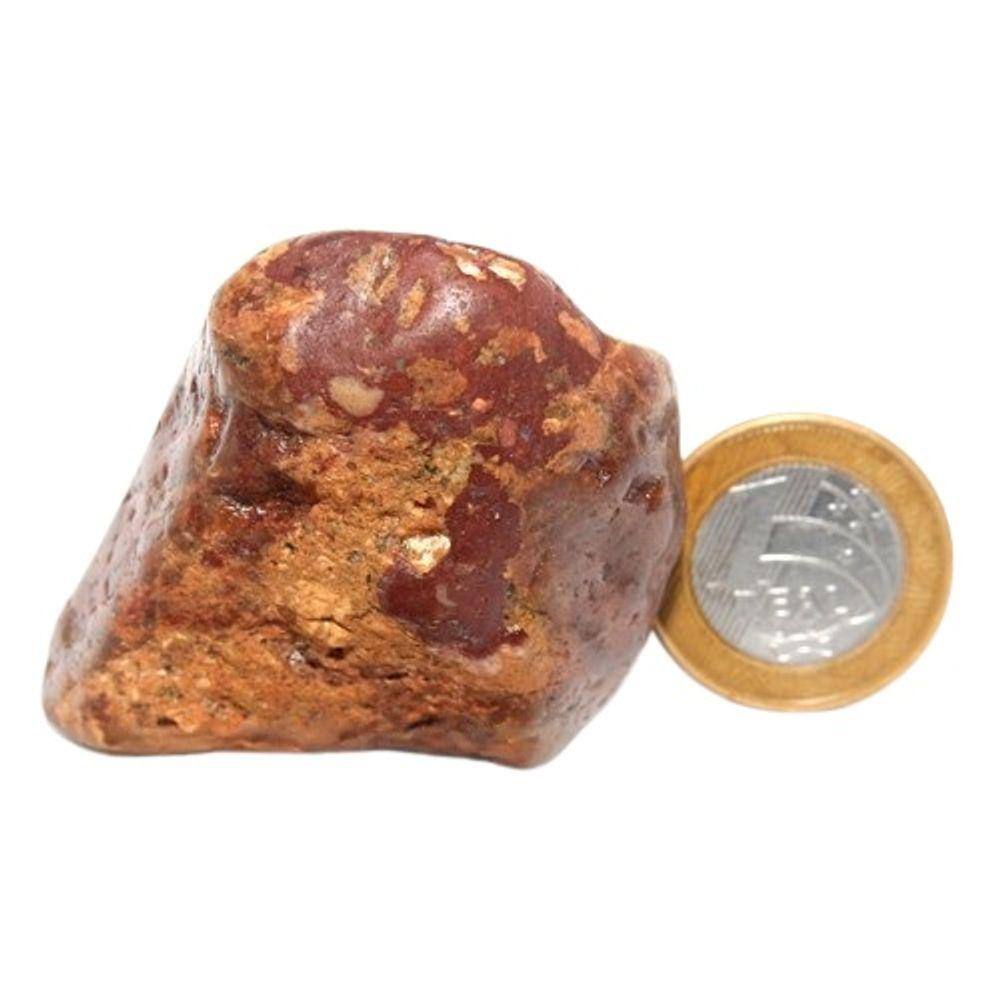 Calcedônia Mosaico Rolado Quartzo Jiboia Natural 62mm 71g