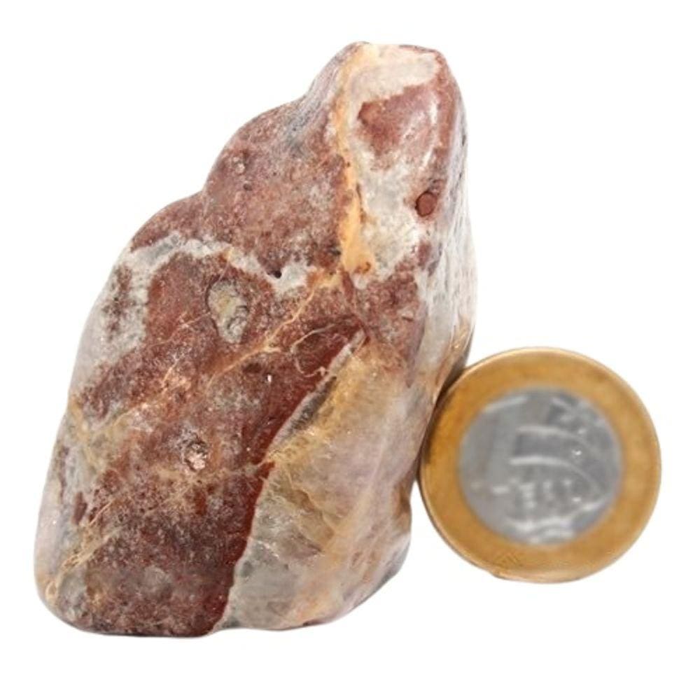 Calcedonia Mosaico Rolado Quartzo Jiboia Natural 67mm 70g