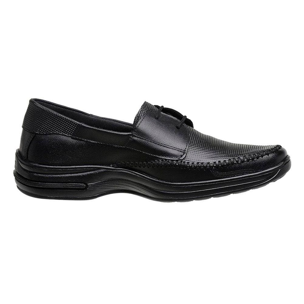 Sapatilha Masculina Sider Confort Pontilhado Com Cadarco Preta