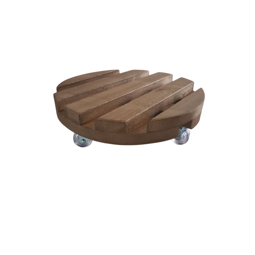 Suporte Vaso Redondo 28cm Roda de Polipropileno Cristal