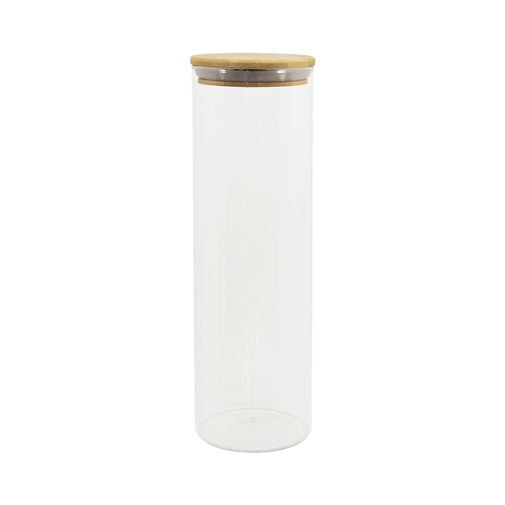 Pote de Vidro com Tampa de Bambu Oikos 2L Hermético Redondo