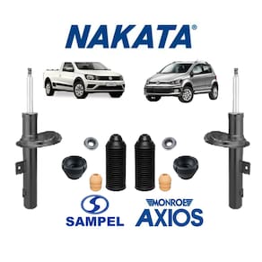 Kit Batente+Par Amortecedor Nakata Dianteiro Esq+Dir Crossfox 2015 A 2020