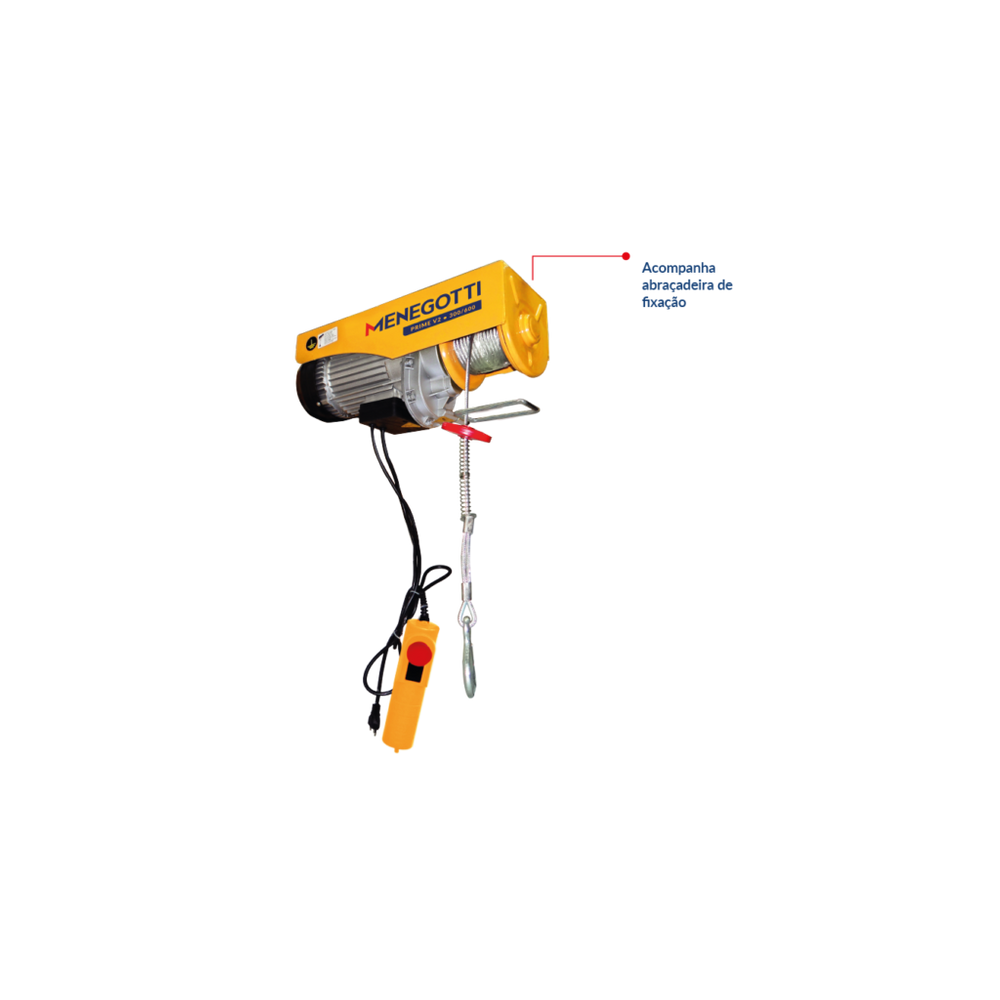 Guinho Eletrico Prime V2 500/1000Kg 2000W Menegotti