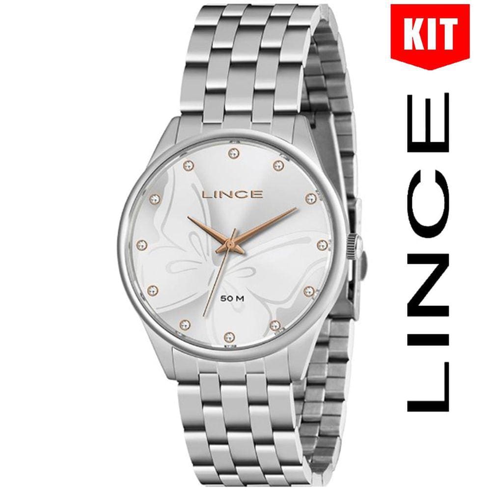 Relógio LINCE KIT prata feminino LRMH158L KO95S1SX
