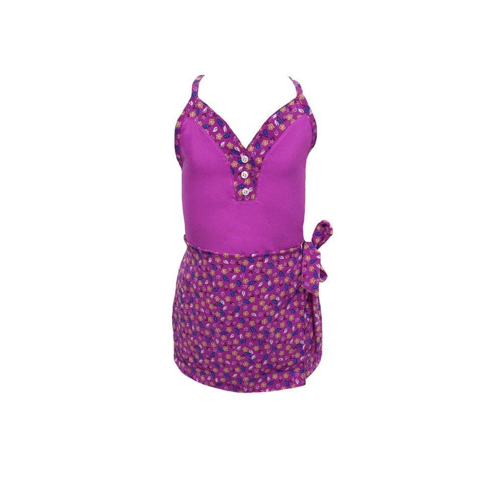 Conjunto Infantil Menina Regata e Short Saia Floral Pink - Bivian
