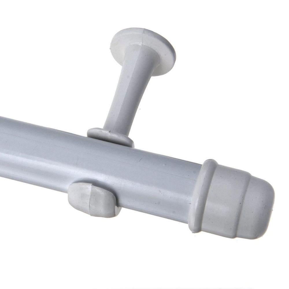 Kit Varão de Cortina Real 28mm 2 Metros Branco