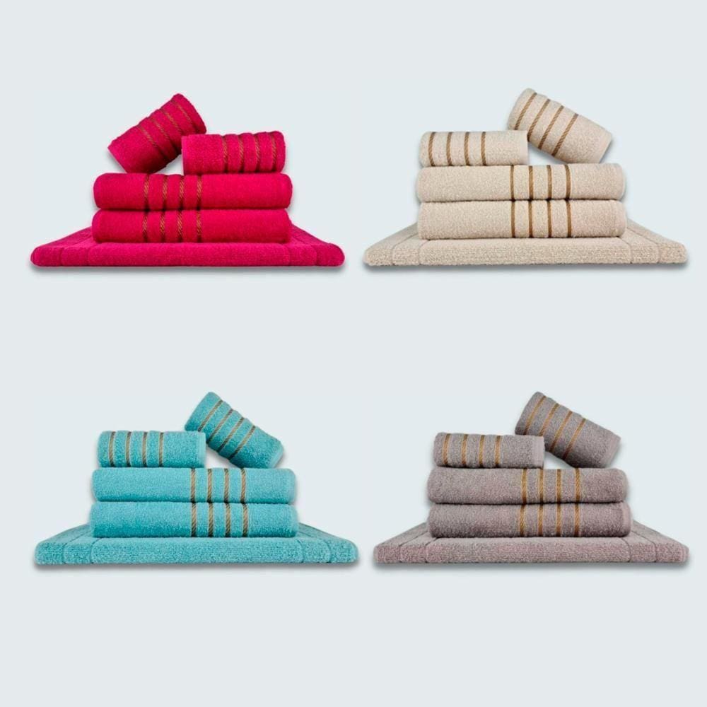 Jogo De Toalhas 20 Pçs Coleção Dubai 100% Algodão Rs+bg+vd+cz