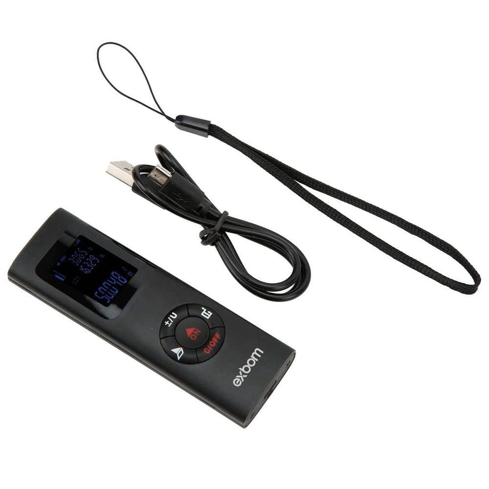 Trena Laser Digital 40 metros Métrica Medidor Slim USB-c