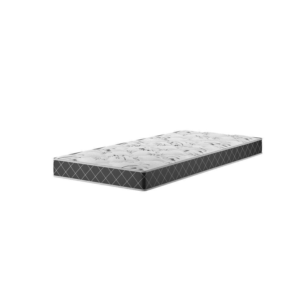 Colchão Espuma Solteiro D28 17cm 1,88m 88cm Double Face Classic Xadrez Preto