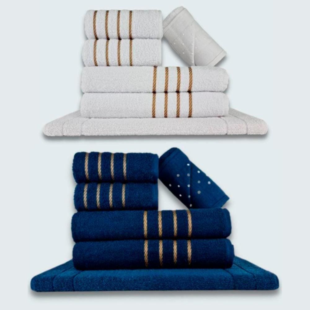 Jogo De Toalhas 12 Pçs Coleção Dubai 100% Algodão Br+az