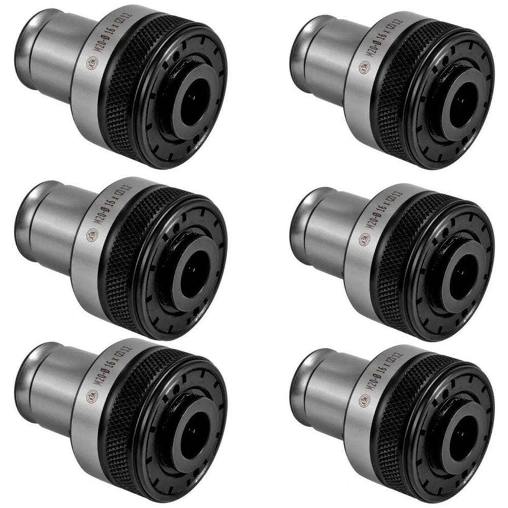 Kit Adaptadores Troca Rápida Para Mandril Flutuante Haste Paralela