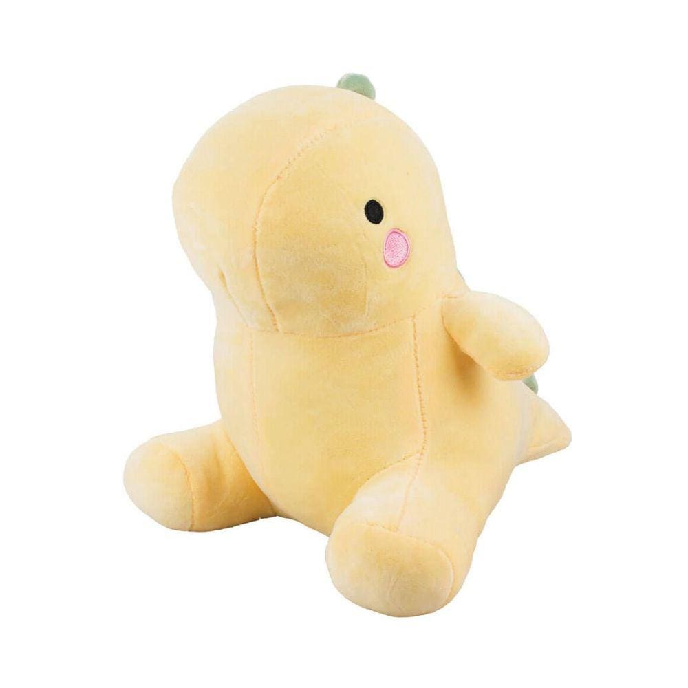 Dinossauro Amarelo Sentado Cartoon 24Cm - Pelúcia