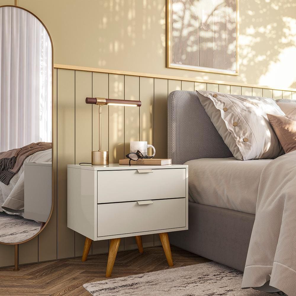 Mesa de Cabeceira 2 gavetas Demadero Nicioli