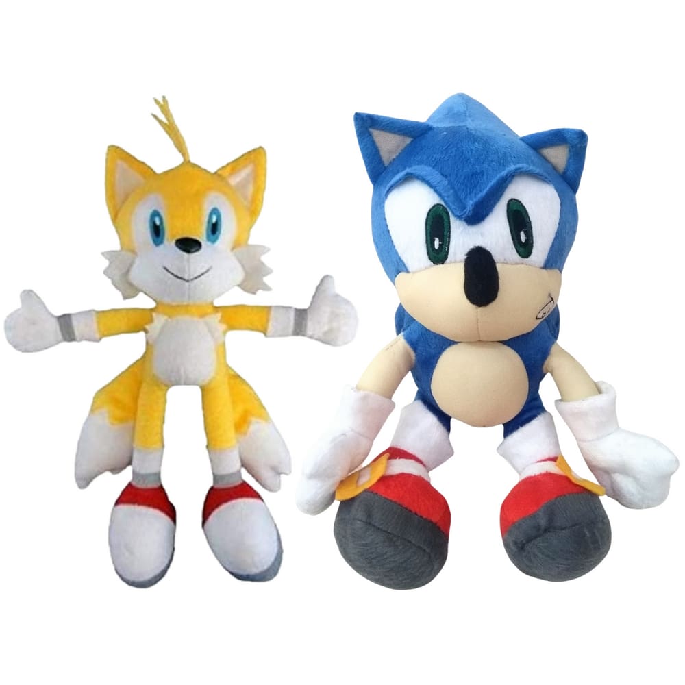 Pelúcias Sonic e Tails - 02 Personagens