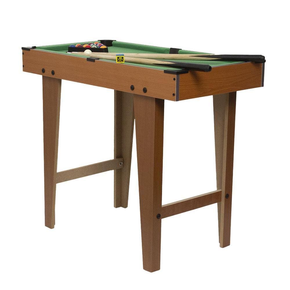 Bilhar De Mesa Sinuca Snooker Portátil Tacos E Bolas 31X51Cm