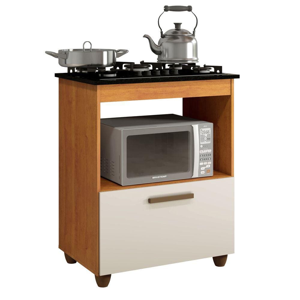 Balcão para Cooktop 04 Bocas 1 Porta Basculante Salvia Kaiki