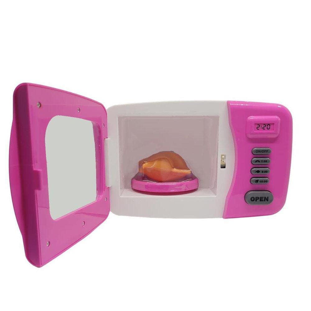 Microondas Mania de Casa Dm Toys Com Luz e Som 20x13x12,5 cm