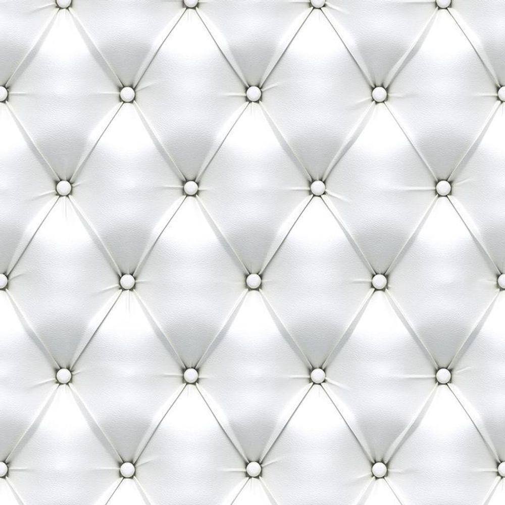 Kit 3 Rolos Papel De Parede Adesivo Couro Branco 3,0M