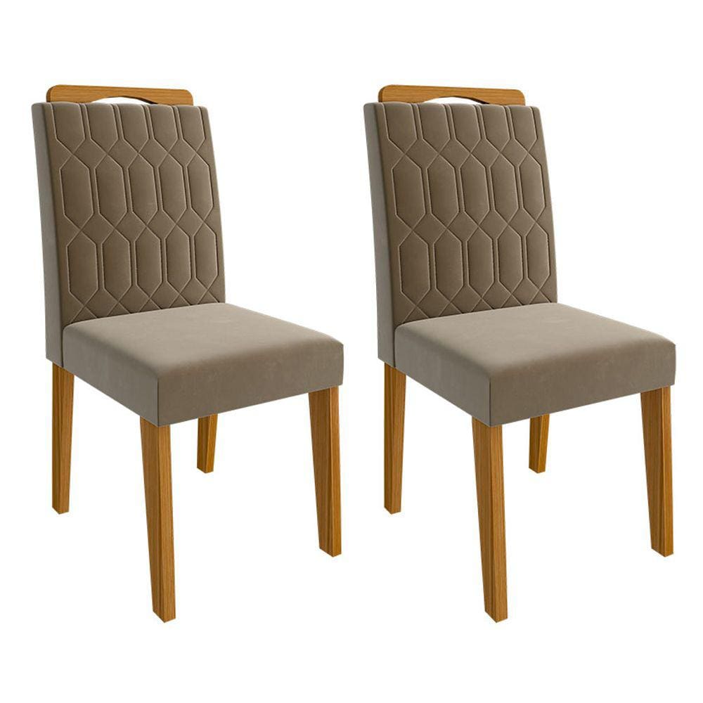 Conjunto 02 Cadeiras Estofadas Sala de Jantar Paola Cimol
