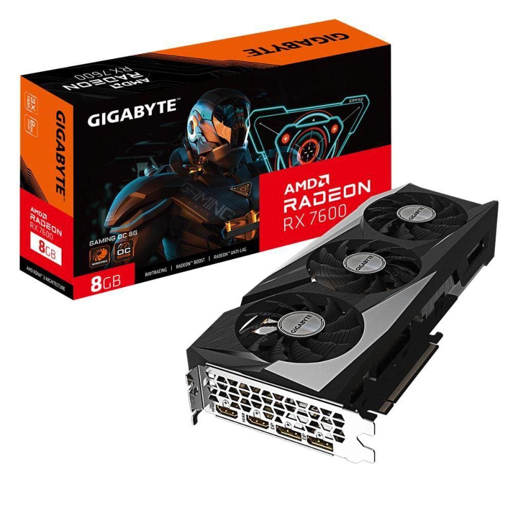 Placa de Vídeo Gigabyte Radeon RX 7600 GAMING OC 8GB GDDR6 G