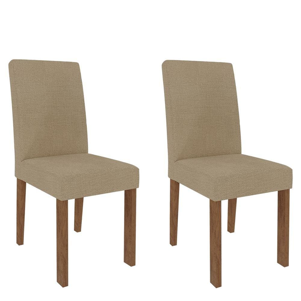 Conjunto 02 Cadeiras Estofadas Sala de Jantar Maia Cimol