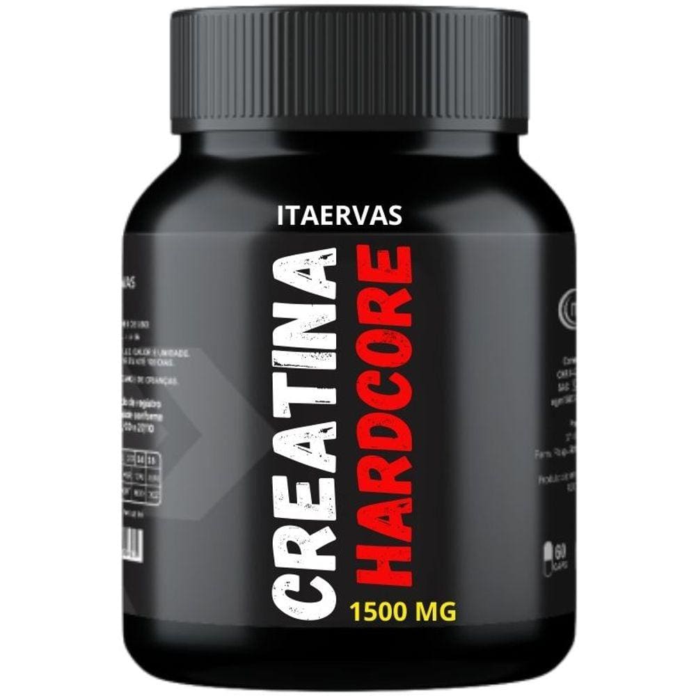Creatina Hardcore 1500mg 60 Cápsulas Itaervas