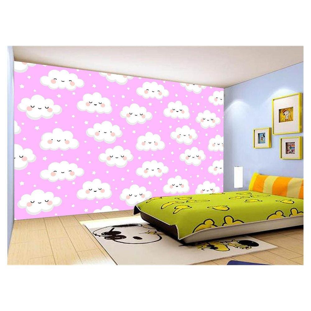 Papel De Parede 3D Infantil Nuvens Babê Baby 3,5M Azs314