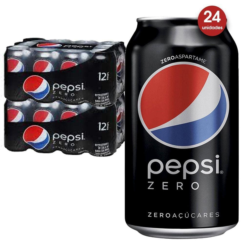 Refrigerante PEPSI Zero 350ml - Sem Calorias 24 Latas
