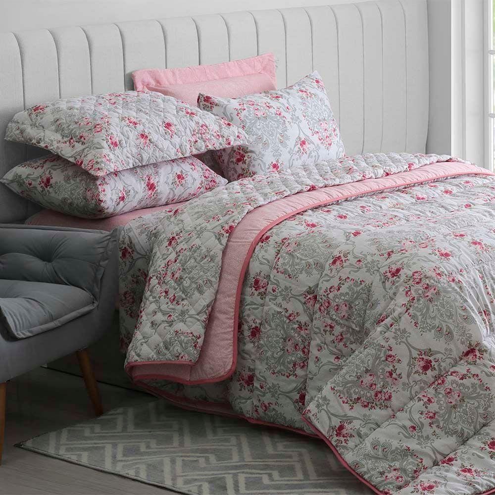 Jogo De Cama Duplo Casal 140 F Tamara Realce Premium Sultan