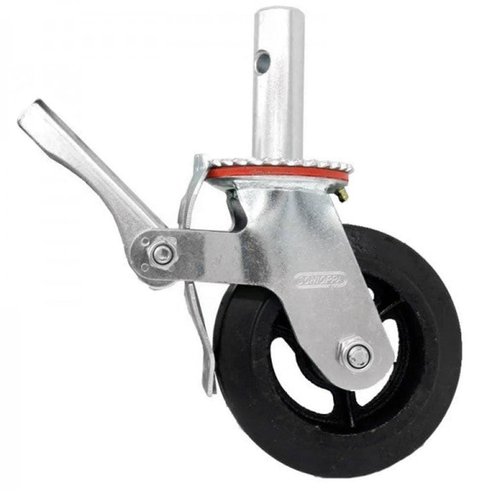 Rodizio para Andaimes com Roda de Borracha 150mm