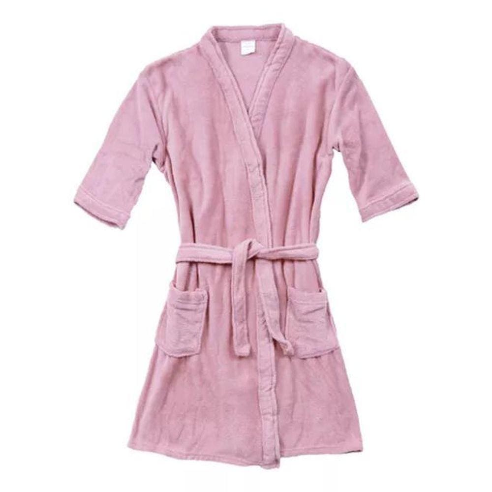 Roupão Microfibra Kimono Sofisticata Rose M Atlântica