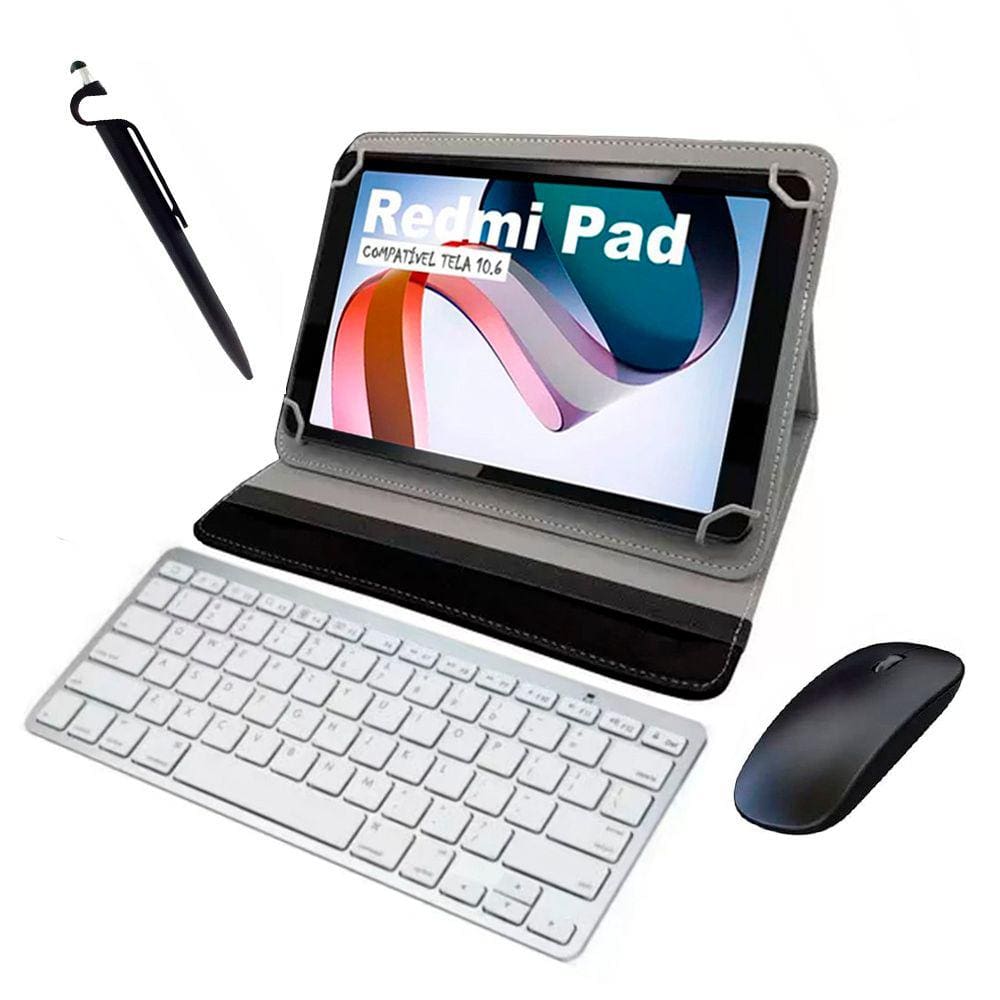 Case+ Teclado e Mouse Para Pad 10.6\"+ Caneta+ Pelicula