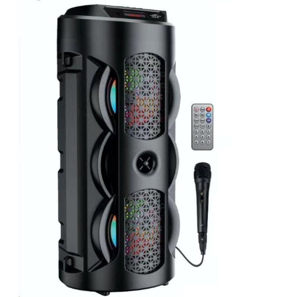 Caixa Som Bluetooth Torre Portátil Fm Mp3 Usb Sd Microfone