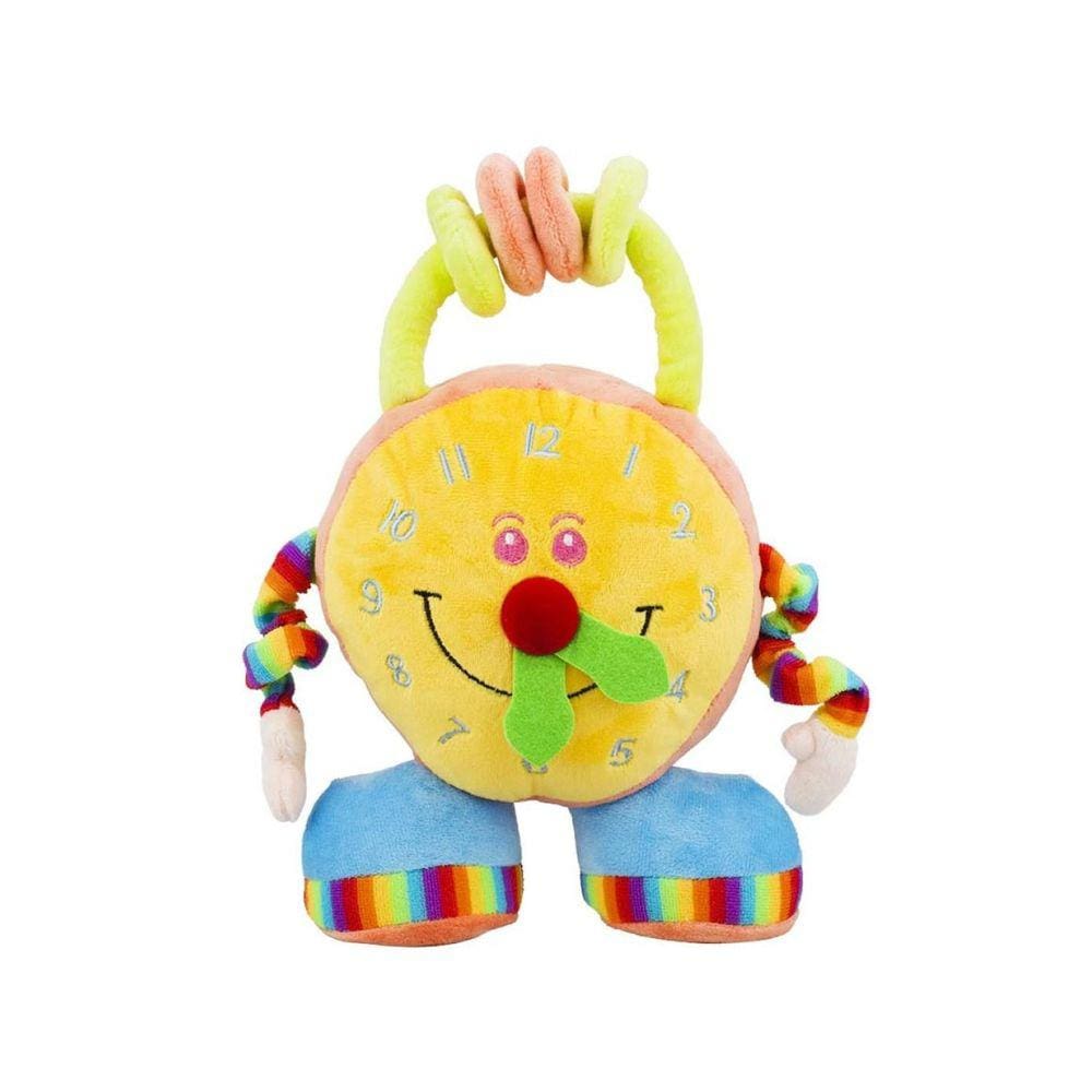 Relógio de Pelúcia Laranja 24cm - Super Fofinho e Alegre