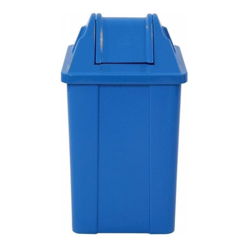 Lixeira Plástica Quadrada Com Tampa Vai-Vem 25 Litros